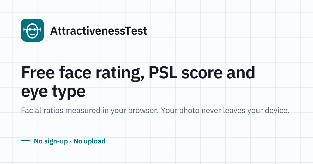 Attractiveness Test: Free Face Rating and PSL Score